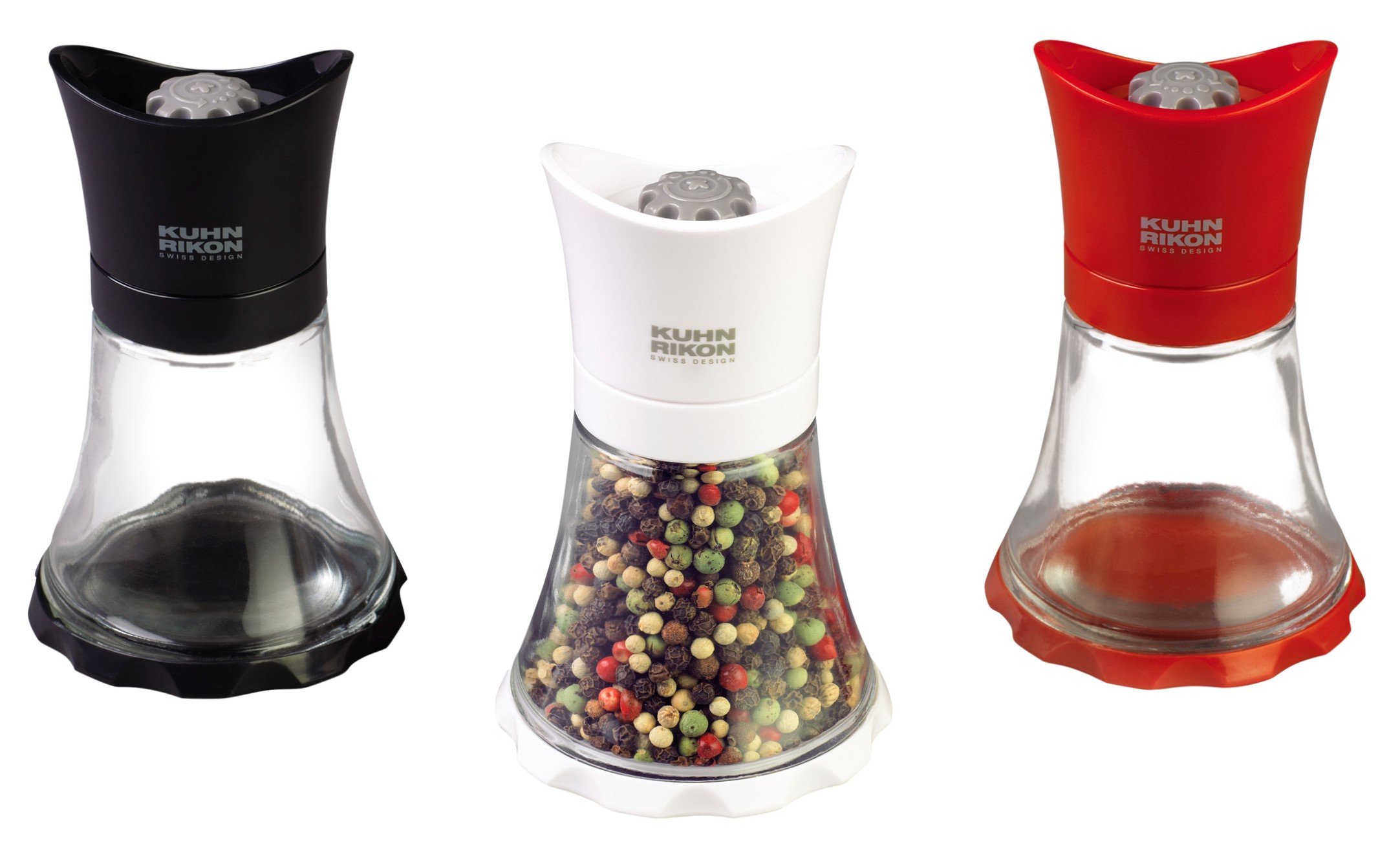 Kuhn Rikon Mini Red Vase Grinder - Premium Spice & Herb Grinder for Kitchen, Travel, and Camping Use