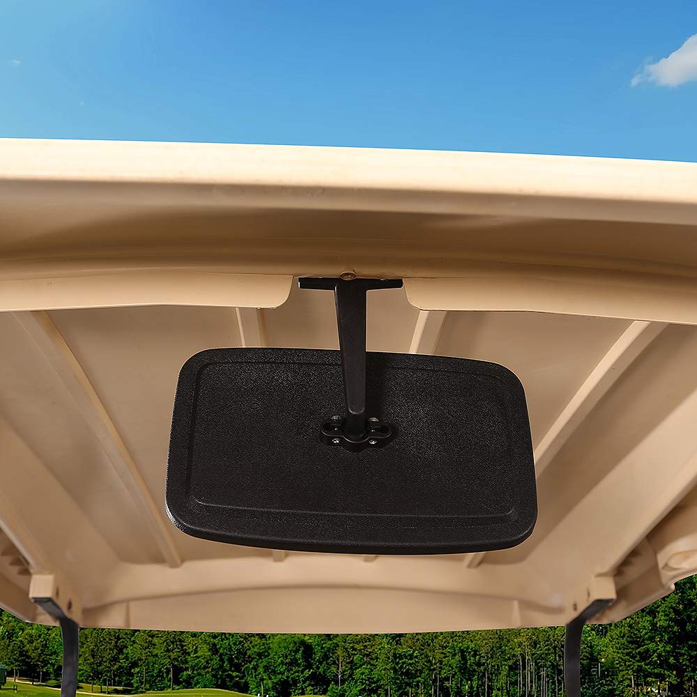 10L0L Universal Adjustable Golf Cart Rear View Mirror - Fits EZGO, Yamaha & Club Car - Wide Angle Convex Design for Enhanced Safety on Golf Courses & Neighborhood Streets