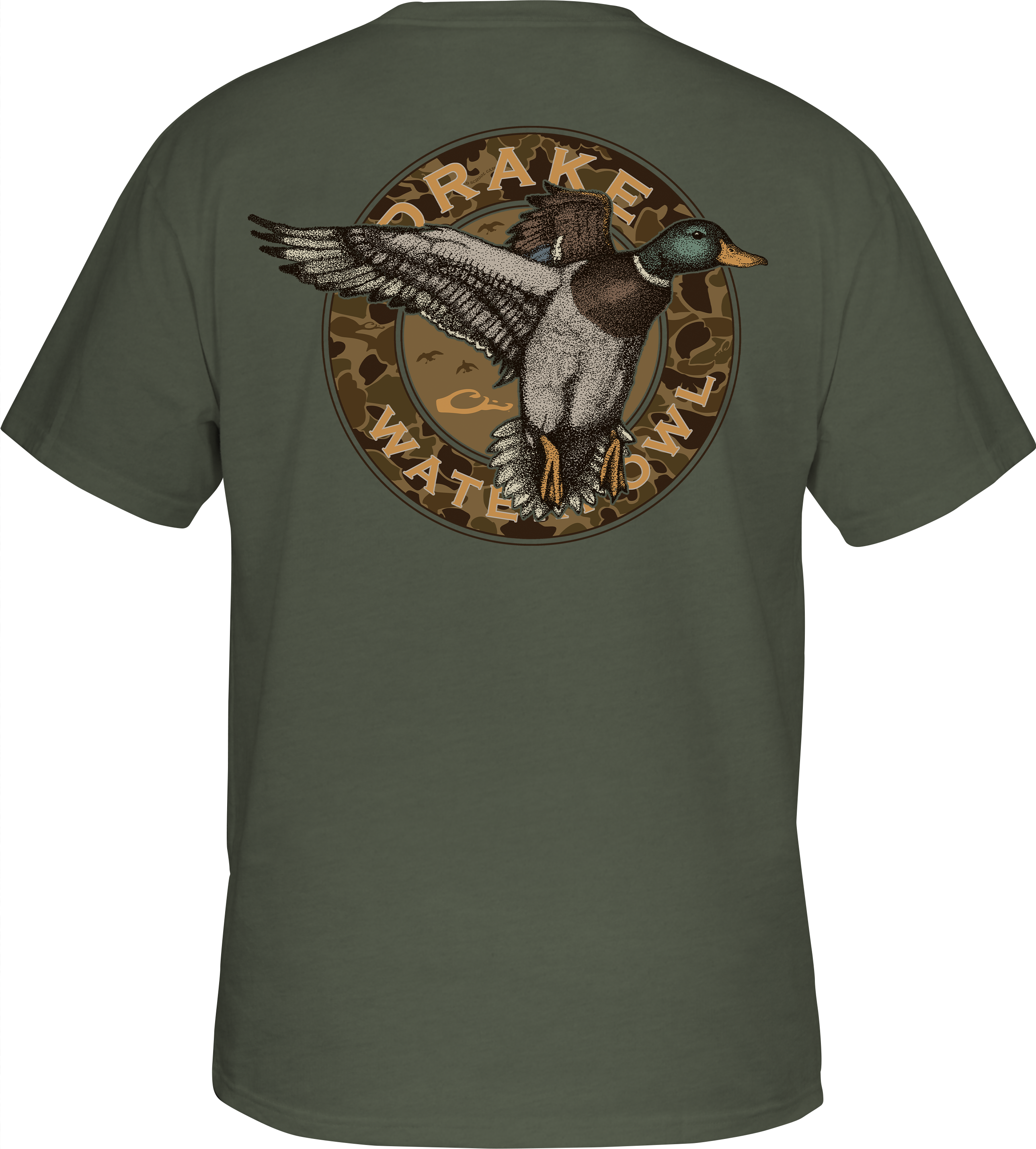 Circle Mallard Graphic T-Shirt for Men - Comfortable Cotton Casual Tee - Perfect for Outdoor Adventures, Travel & Everyday Wear