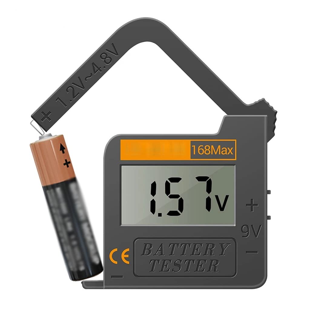 ZYZMH 168Max Digital Lithium Battery Capacity Tester - LCD Display Voltage Meter for 18650 Li-ion/NiMH Batteries - Perfect for RC Cars, Solar Power Banks & Electronic Devices Testing