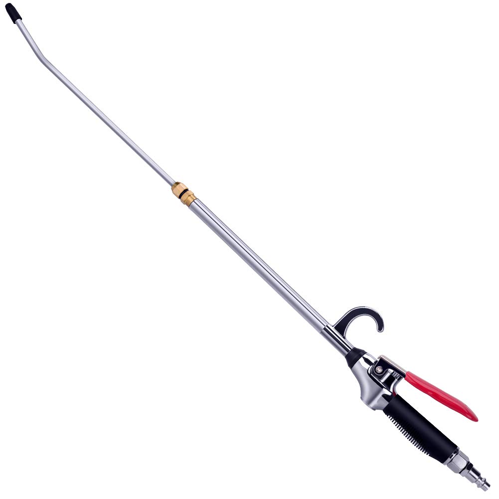 High Volume Powerful Air Blow Gun with Extendable Nozzle - 26 Inch Pneumatic Air Compressor Accessory - Anti-Slip Rubber Coated Metal Handle - Ideal for Dust Removal, Workshop Cleaning & Automotive Detailing