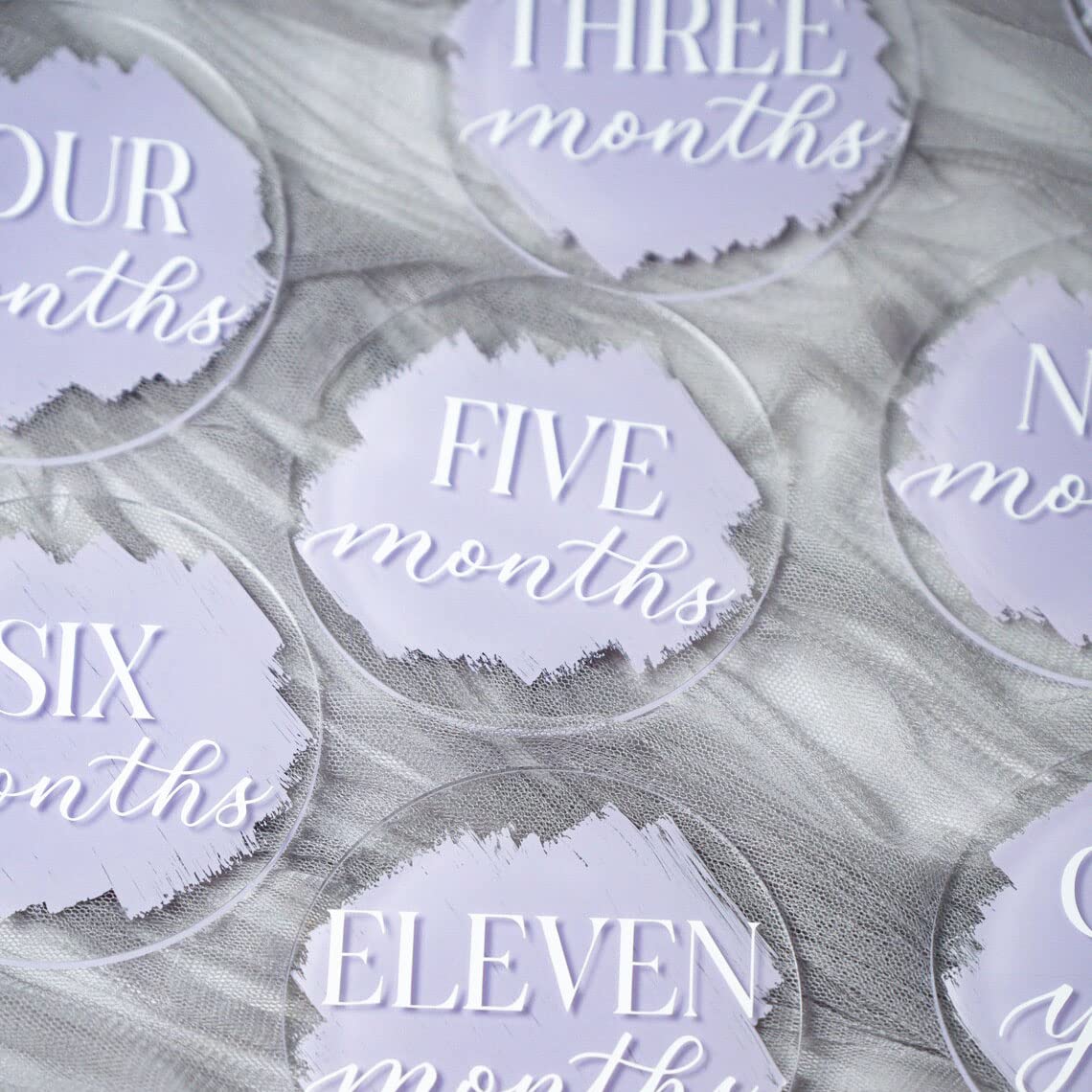 HOODO 30-Piece Clear Acrylic Round Discs - Transparent DIY Acrylic Circles for Crafts, Monthly Milestone Cards, Ornaments & Home Decor | Perfect for Baby Shower, Wedding, and Party Decorations