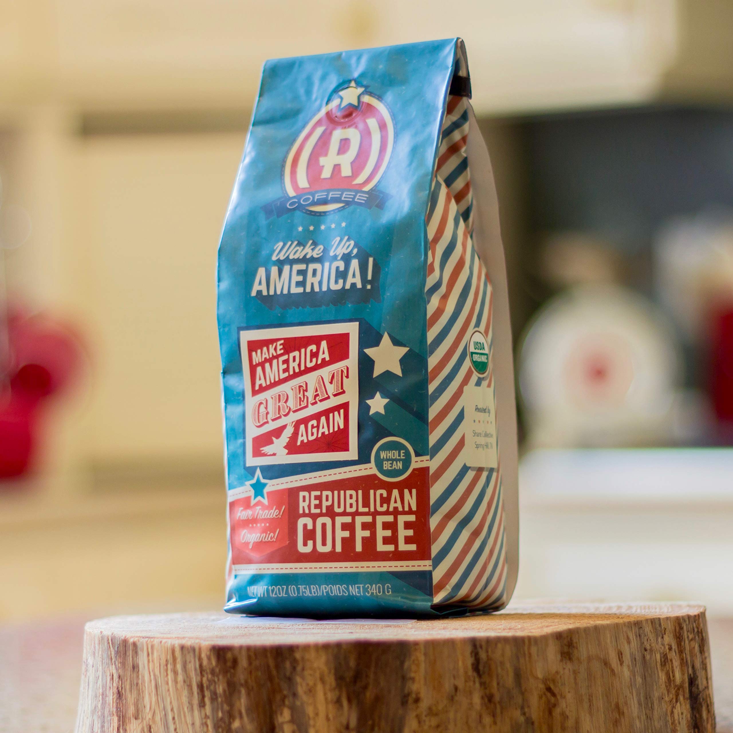 Make America Great Again Coffee | Premium Republican Coffee | Small Batch Whole Bean | 12oz Bag | Perfect for Conservative Gatherings & Patriotic Gifts