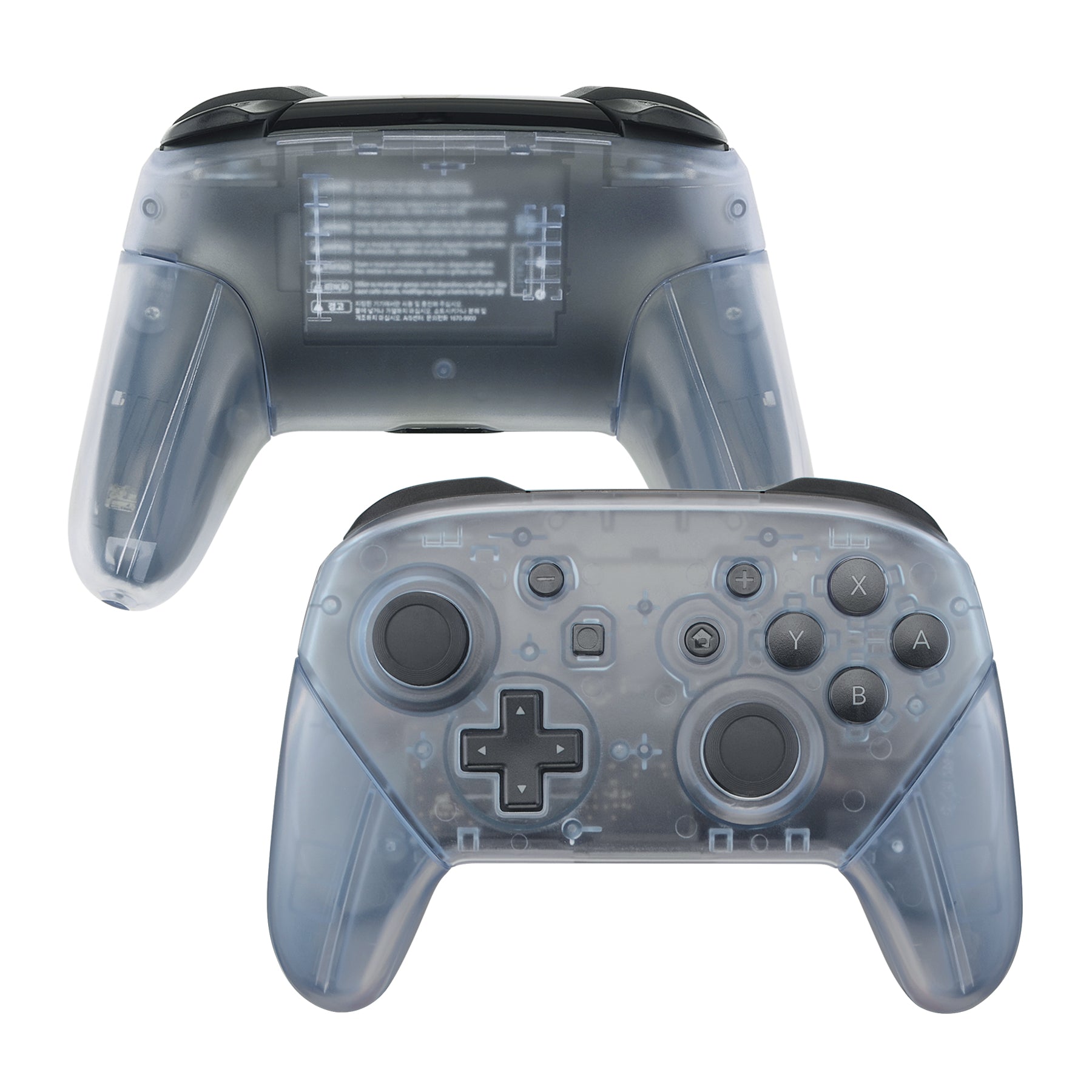 eXtremeRate Glacier Blue Faceplate & Backplate Replacement for Nintendo Switch Pro Controller - DIY Custom Shell (Controller Not Included) - Perfect for Gaming, Modding & Personalization