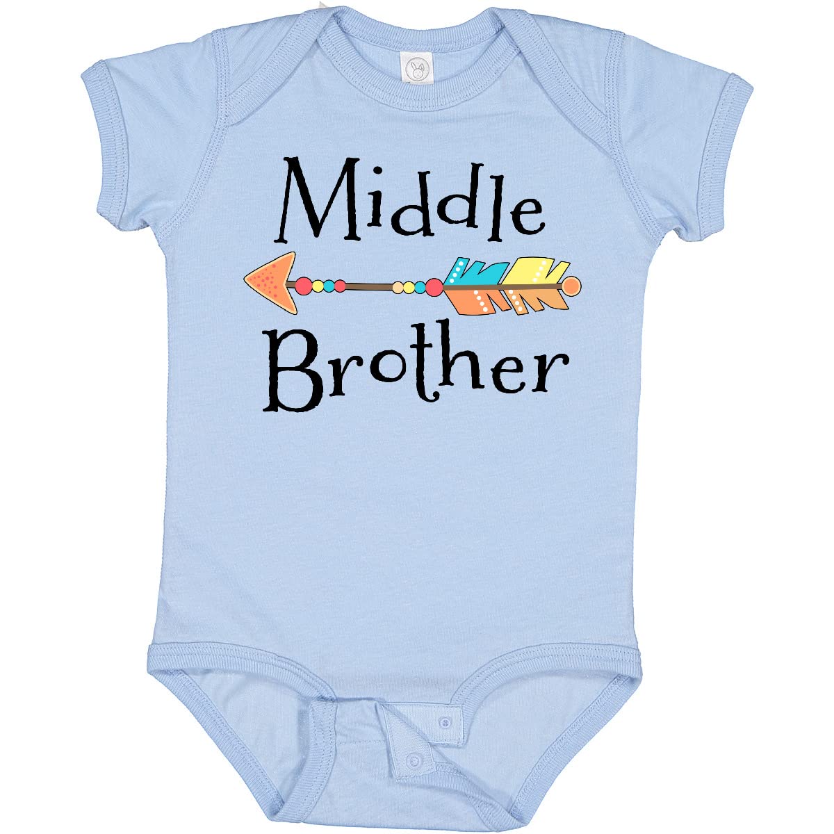 Inktastic Middle Brother Arrow Baby Bodysuit - Soft Cotton Onesie for Newborns & Infants - Perfect for Sibling Matching Outfits & Family Photos