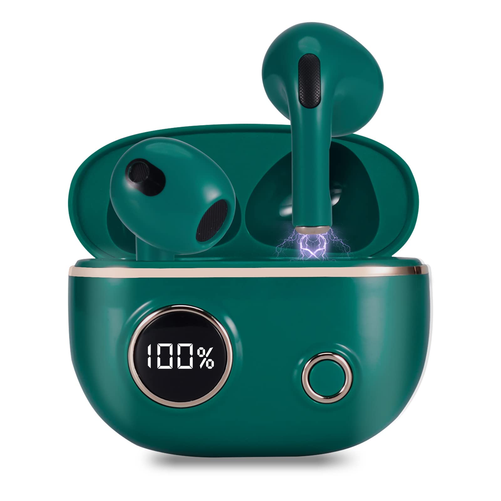 LHBHT Bluetooth Wireless Earbuds with Active Noise Cancelling, Touch Control in-Ear Headphones with Fast Charging Type-C Case - Perfect for Workouts, Commuting, Travel & Sports | Sweatproof & Lightweight Design
