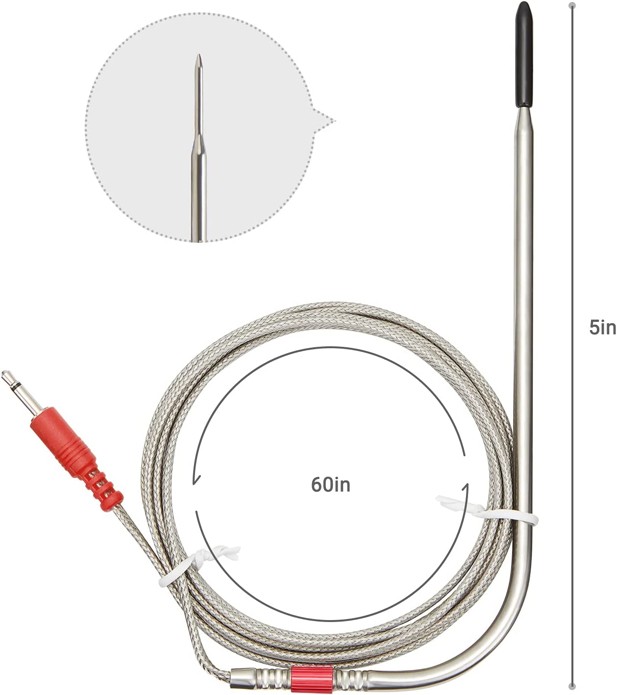 Original IBT-4XS Replacement Probe - Compatible with IBT-4XS Digital Thermometer - High Accuracy Food Temperature Sensor for Grilling, Smoking, and Sous Vide Cooking