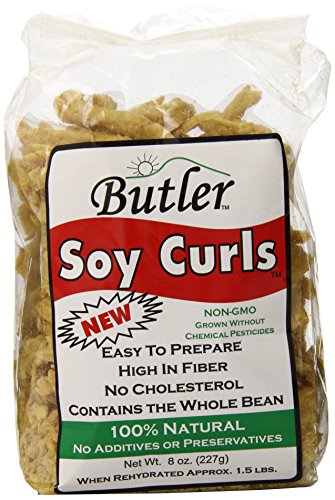 Organic Soy Curls by BUTLER FOODS - 8 oz Non-GMO Vegan Protein | Perfect for Stir-Fry, Salads & Meal Prep