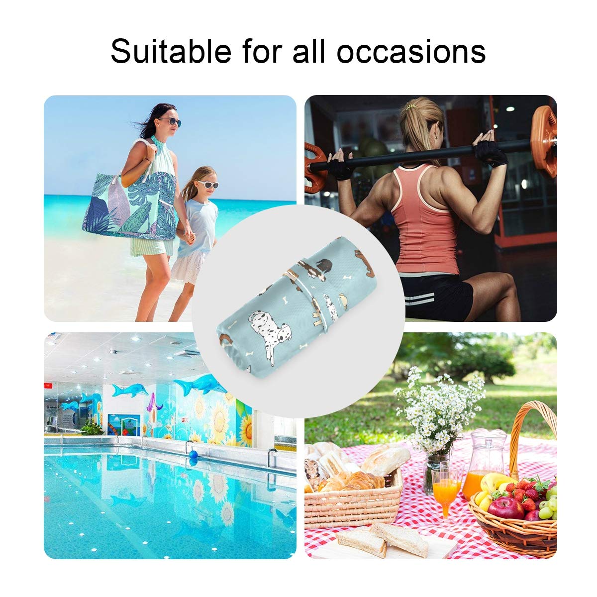 Sunflower Bees Waterproof Wet Dry Bag - 2 Pack Reusable Cloth Diaper & Swim Bag for Travel, Beach, Gym & Pool - Ideal for Wet Clothes, Toiletries & Baby Essentials