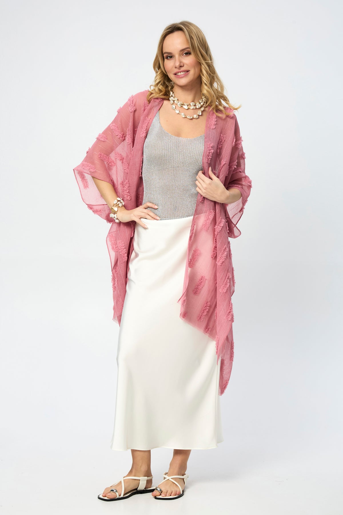 Textured Ruana Wrap - Soft & Stylish Women's Shawl for Fall & Winter - Perfect for Layering, Office Wear, and Cozy Evenings