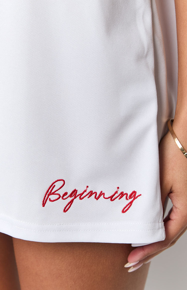 Beginning White Jersey Mini Dress - Casual Summer Dress for Women, Perfect for Beach, Party & Everyday Wear