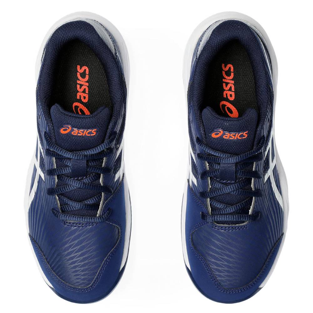 ASICS Gel Game 9 GS Junior Tennis Shoes for Girls - Lightweight Court Sneakers with Shock Absorption (Blue/White) - Perfect for Junior Tennis Training & Matches