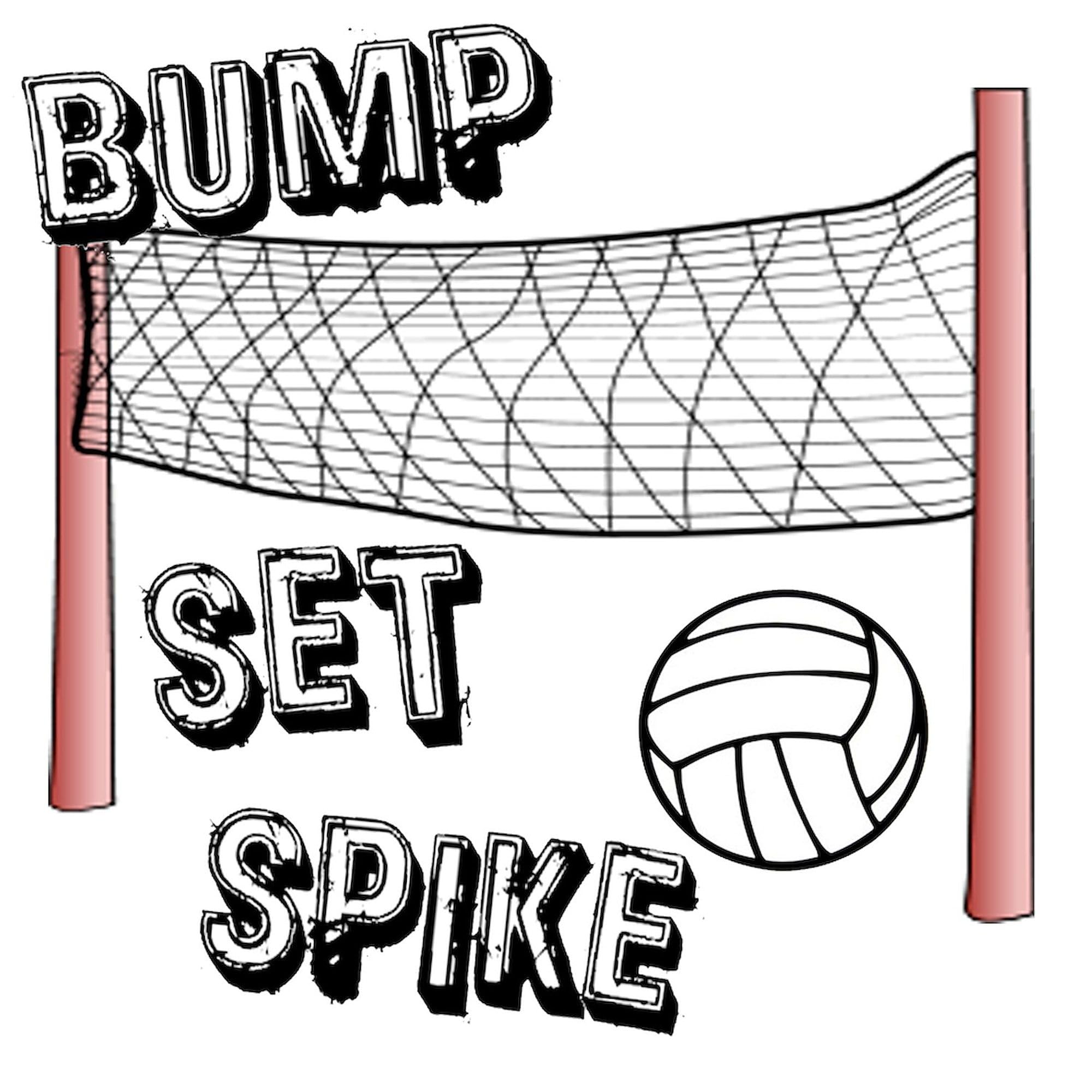 Bump Set Spike Tote Bag - Natural Canvas Reusable Shopping Bag for Volleyball Players & Fans | Perfect for Gym, Beach & Groceries