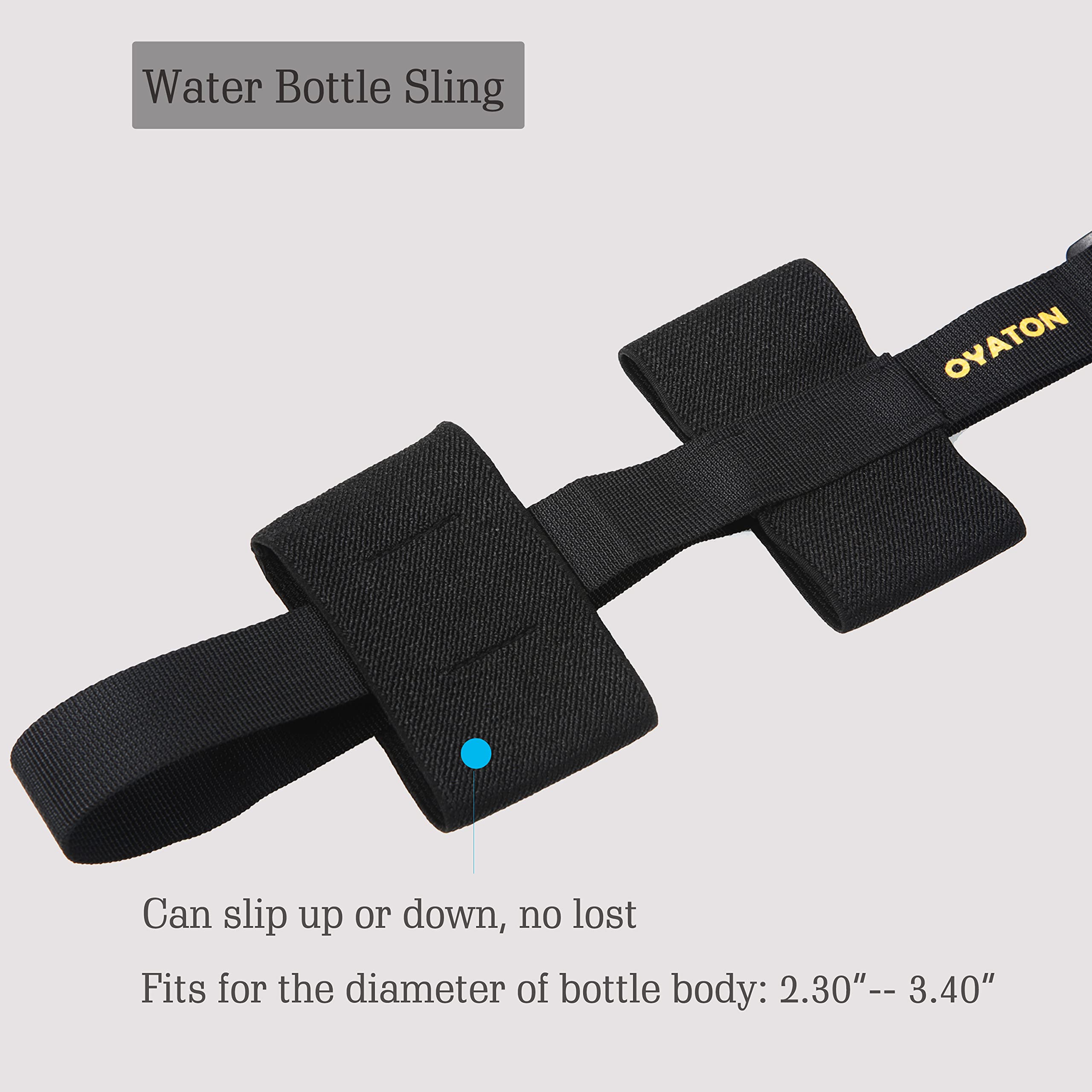 Adjustable Shoulder Strap Universal Water Bottle Carrier Sling - Holds 16-64 oz Wide Mouth Bottles for Walking, Hiking, Gym & Outdoor Activities (Bottle Not Included)