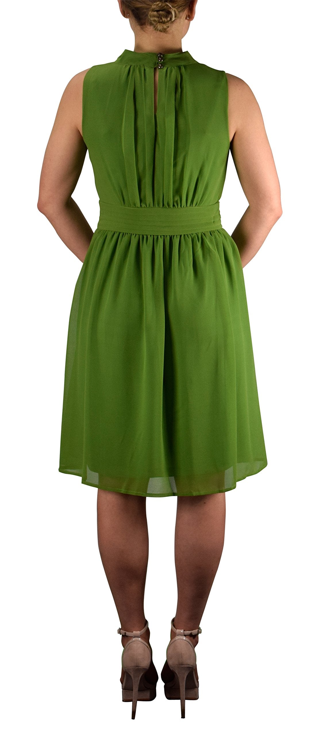 Women's Sleeveless Chiffon Dress - Classic Fit & Flare Summer Casual Dress for Women | Perfect for Beach, Party & Office Wear