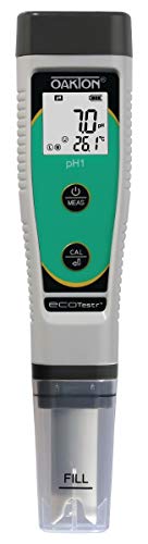 Oakton EcoTestr pH1 Waterproof Pocket pH Tester (0-14 Range) - Accurate Water Quality Testing for Pools, Aquariums & Hydroponics