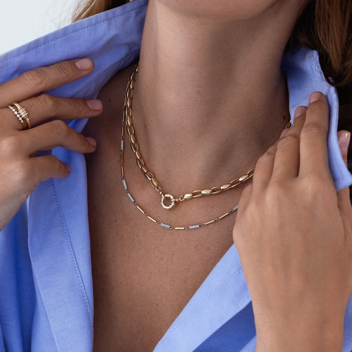 Every Which Way Necklace - Dainty Layering Chain Necklace for Women, Trendy Minimalist Jewelry Gift for Her | Perfect for Everyday Wear, Date Nights & Special Occasions
