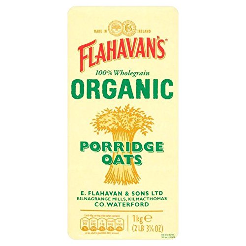 Flahavan's Organic Porridge Oats 1kg (Pack of 2) - Healthy Breakfast Cereal for Weight Loss & Energy Boost - Perfect for Quick Meals, Smoothies & Baking