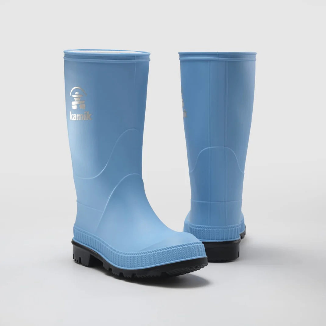 Kamik Sky Blue Stomp Toddler Rain Boots - Waterproof Kids Rain Shoes for Boys & Girls - Perfect for Puddle Jumping, Outdoor Play & Rainy Day Adventures
