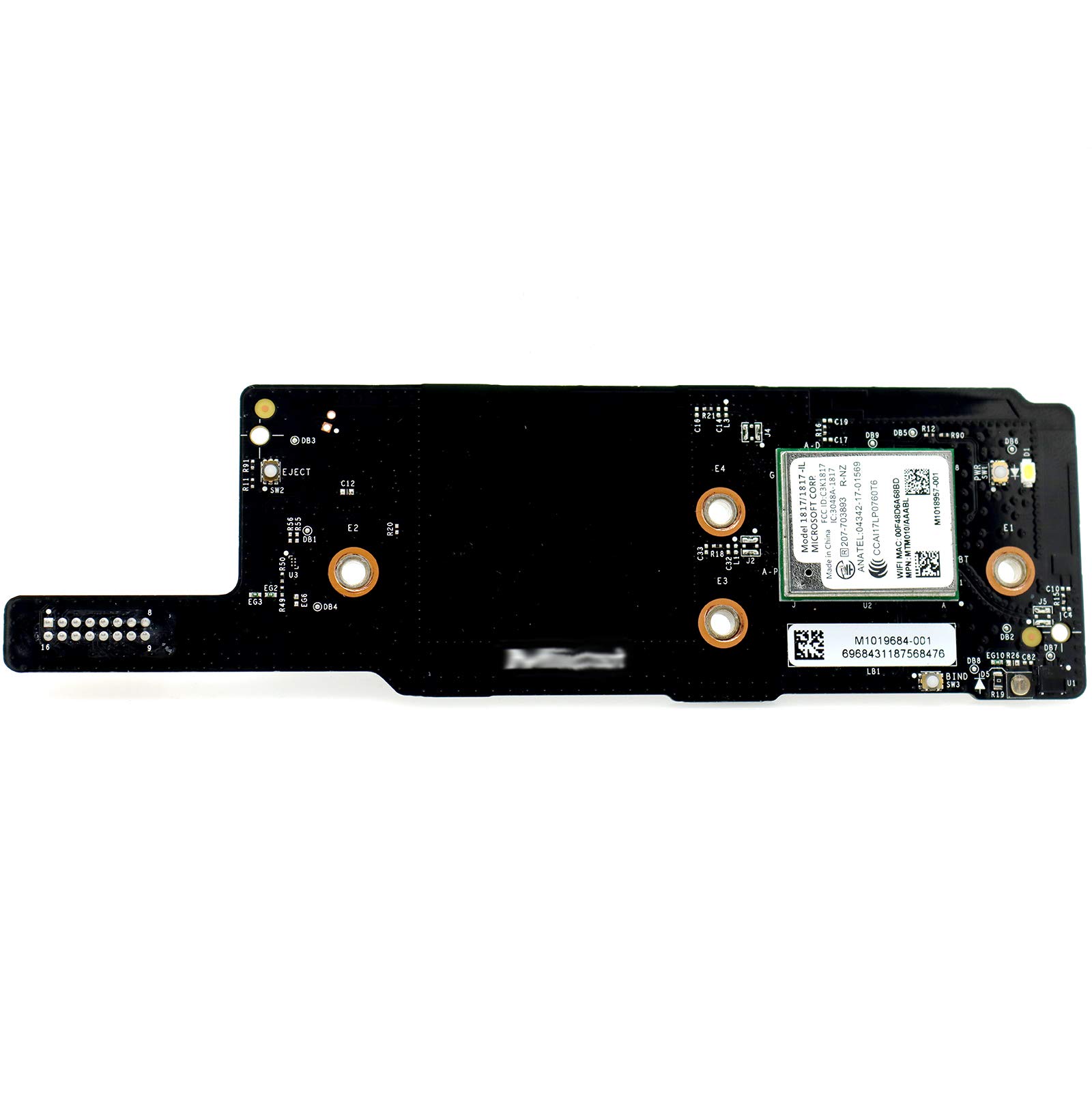Original: ON/Off Eject SYNC Bind Power Button Switch RF Board w/Bluetooth Module Replacement for Xbox One Slim Console 1681 M1019684-001 X948682-001  Optimized: Xbox One Slim Power Button Switch RF Board with Bluetooth Module - Replacement Part for M1019684-001 & X948682-001 - Fix Power/ON/OFF/Eject/SYNC Issues - Perfect for DIY Console Repairs & Maintenance