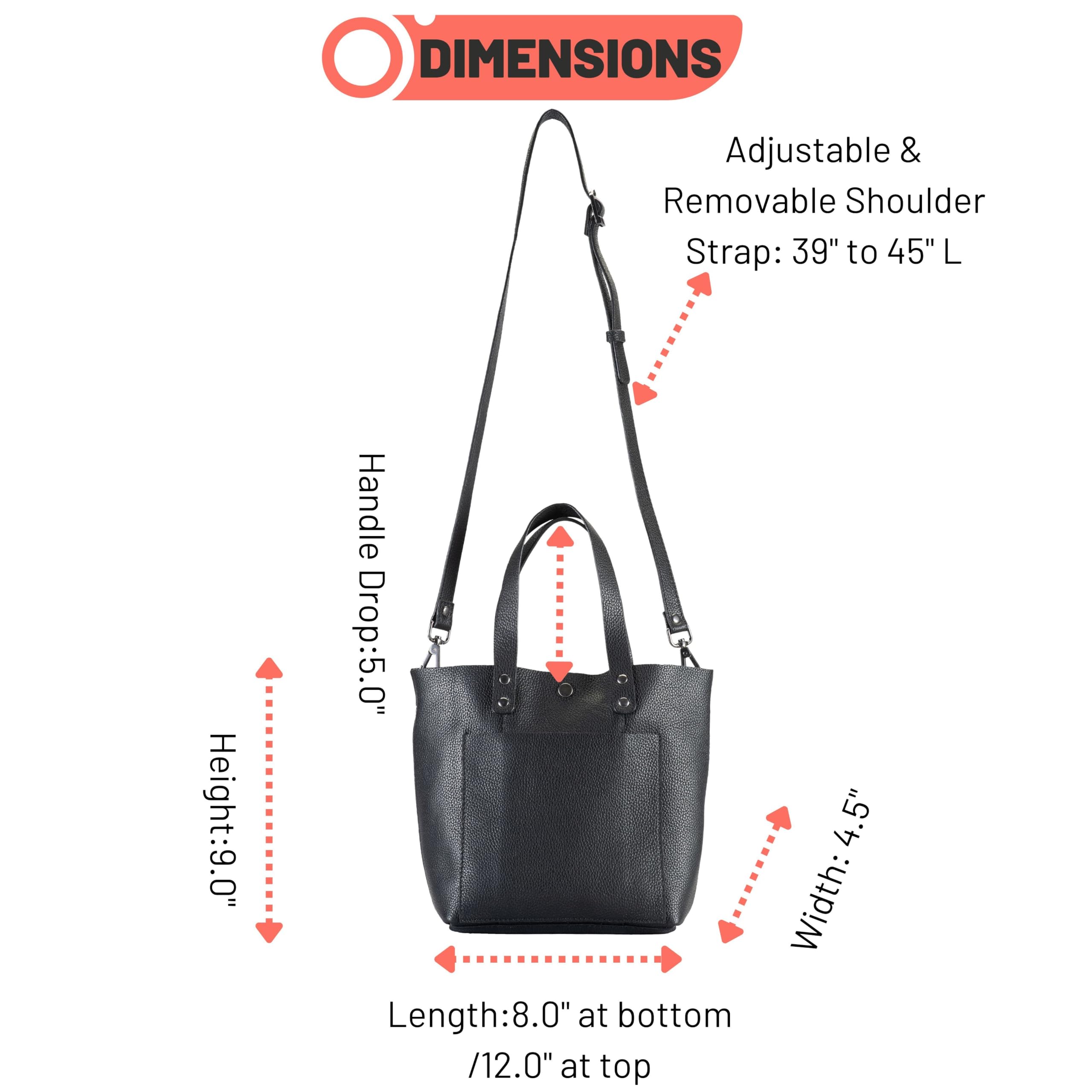 Genuine Leather Mini Crossbody Bag for Women - Stylish & Compact Purse for Everyday Use, Travel, Work & Date Night - Includes Wristlet Strap