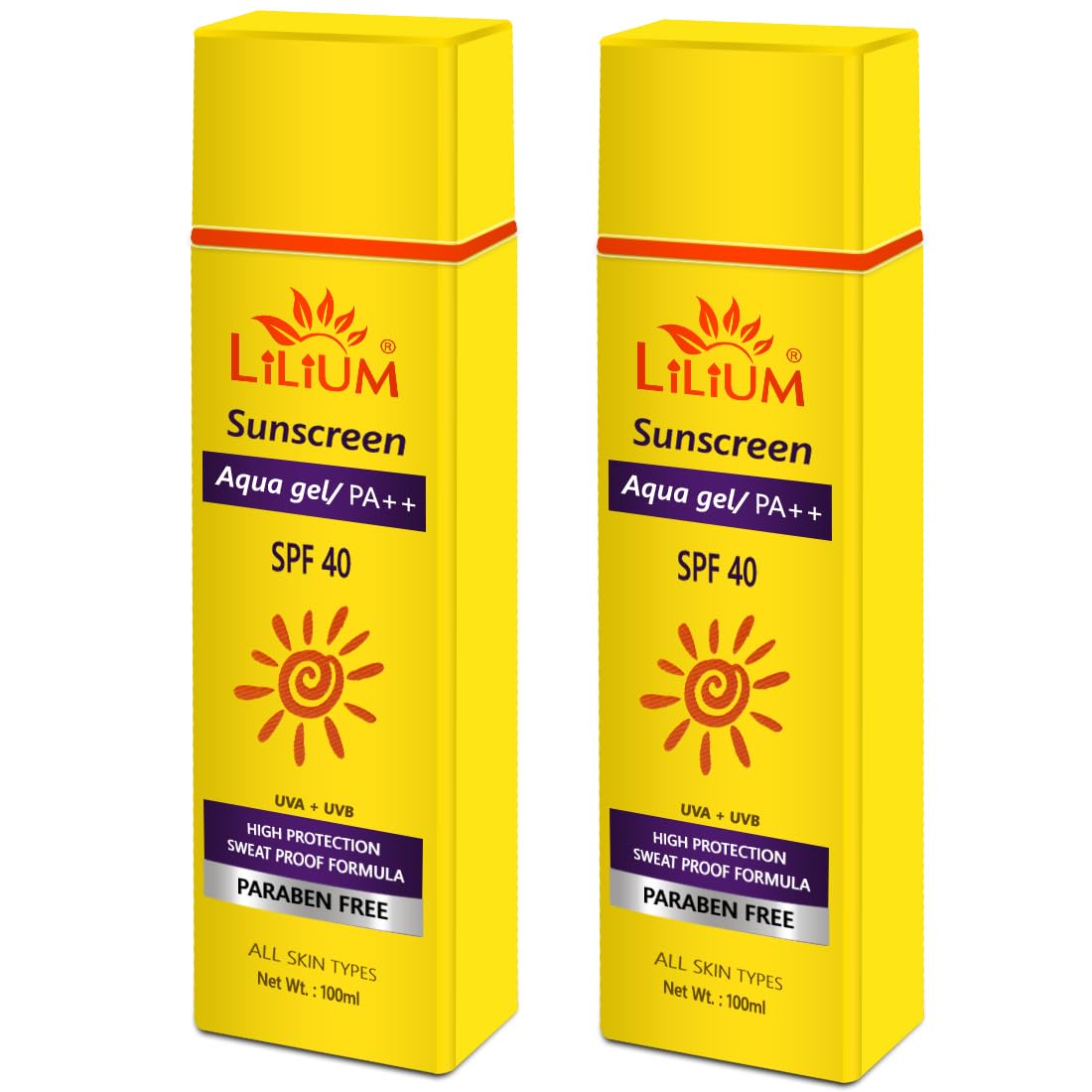 Lilium SPF 50 Sunscreen Lotion for Body - 100ml (Pack of 2) | Broad Spectrum UVA/UVB Protection | Moisturizing & Water Resistant | Perfect for Beach, Pool & Outdoor Activities
