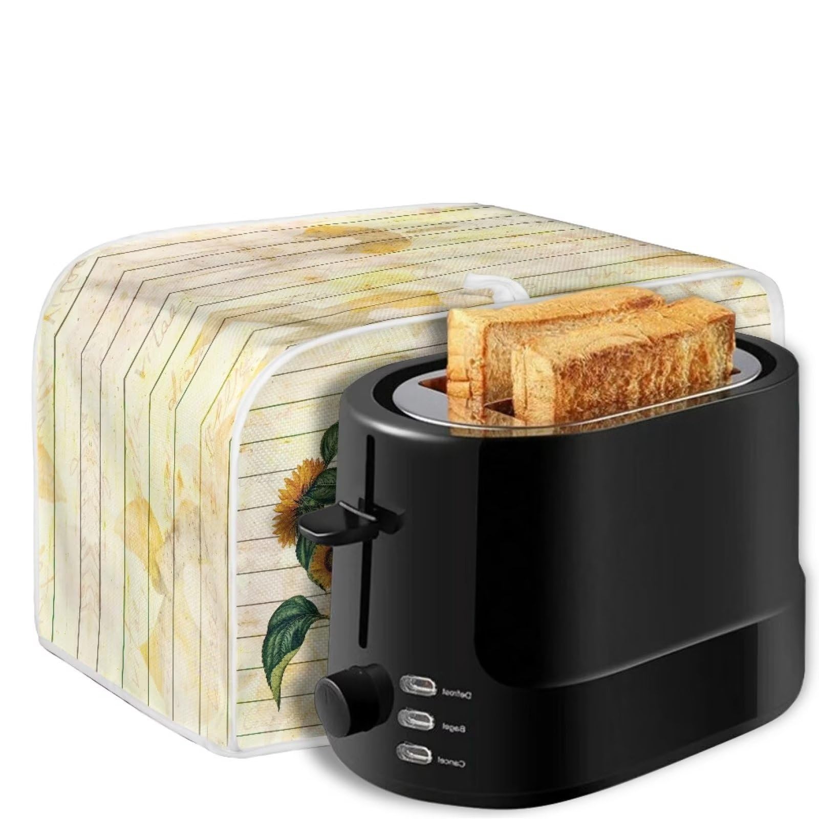 Sunflower Bird 4-Slice Toaster Cover - Stain Resistant Bakeware Protector & Decorative Kitchen Accessory for Bread Makers - Perfect for Breakfast, Tea Time, and Kitchen Decor