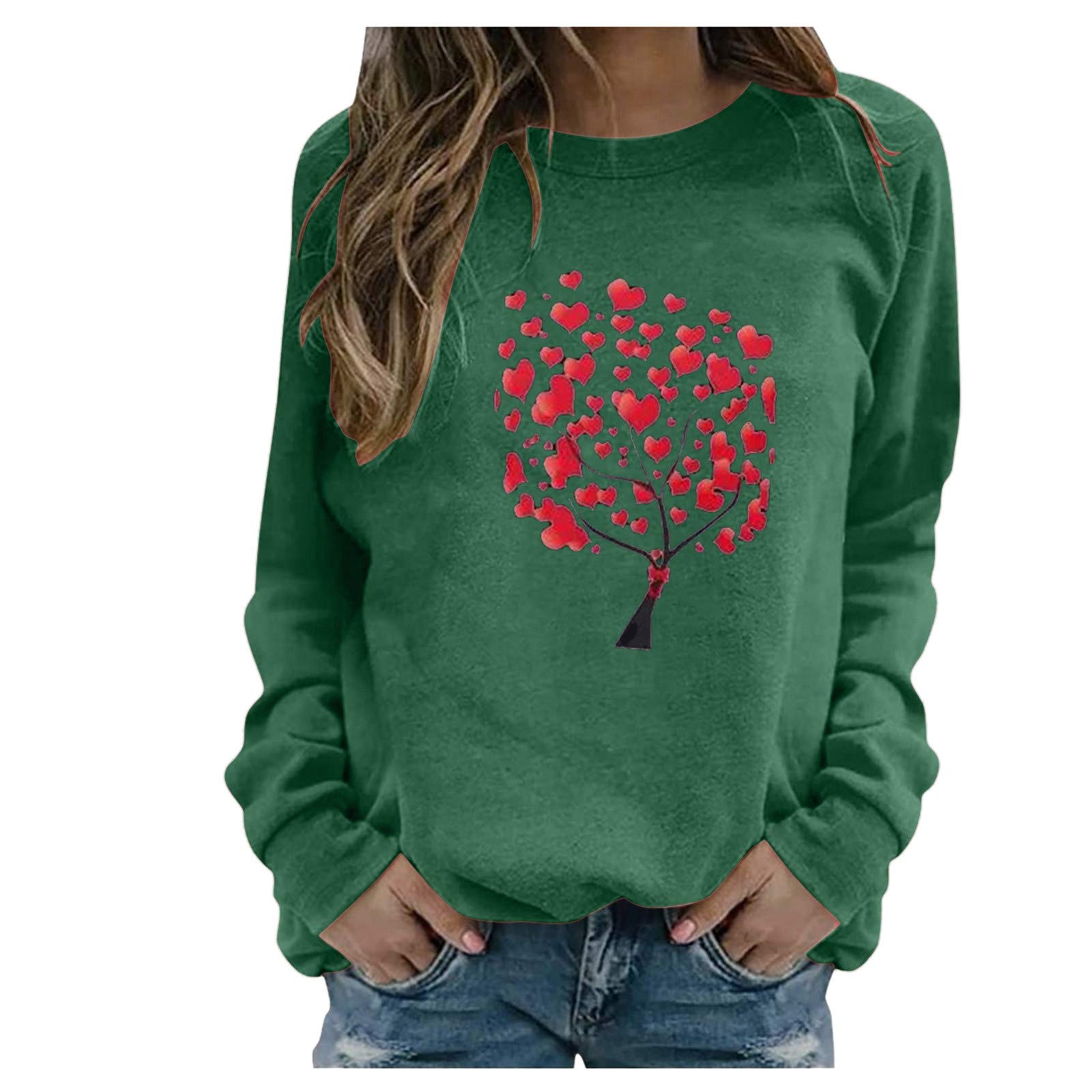 UOKNICE Women's V-Neck Long Sleeve Printed T-Shirts - Casual & Dressy Tunic Tops for Spring & Fall - Fashionable Blouse with Trendy Designs | Perfect for Work, Date Nights & Everyday Wear