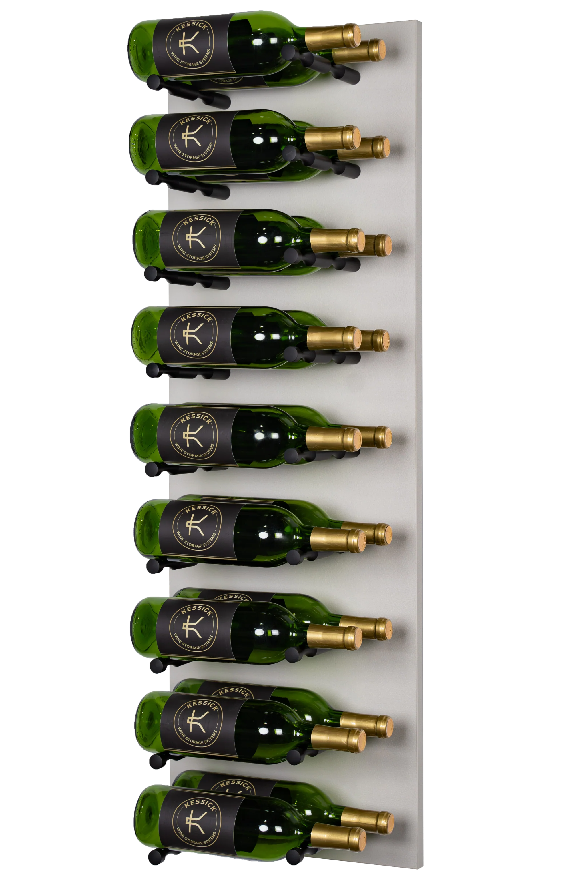 Kessick Wine as Art 14x42 Vertical Textured Panel Wine Rack - Elegant Wine Storage for Home, Office, or Restaurant Display