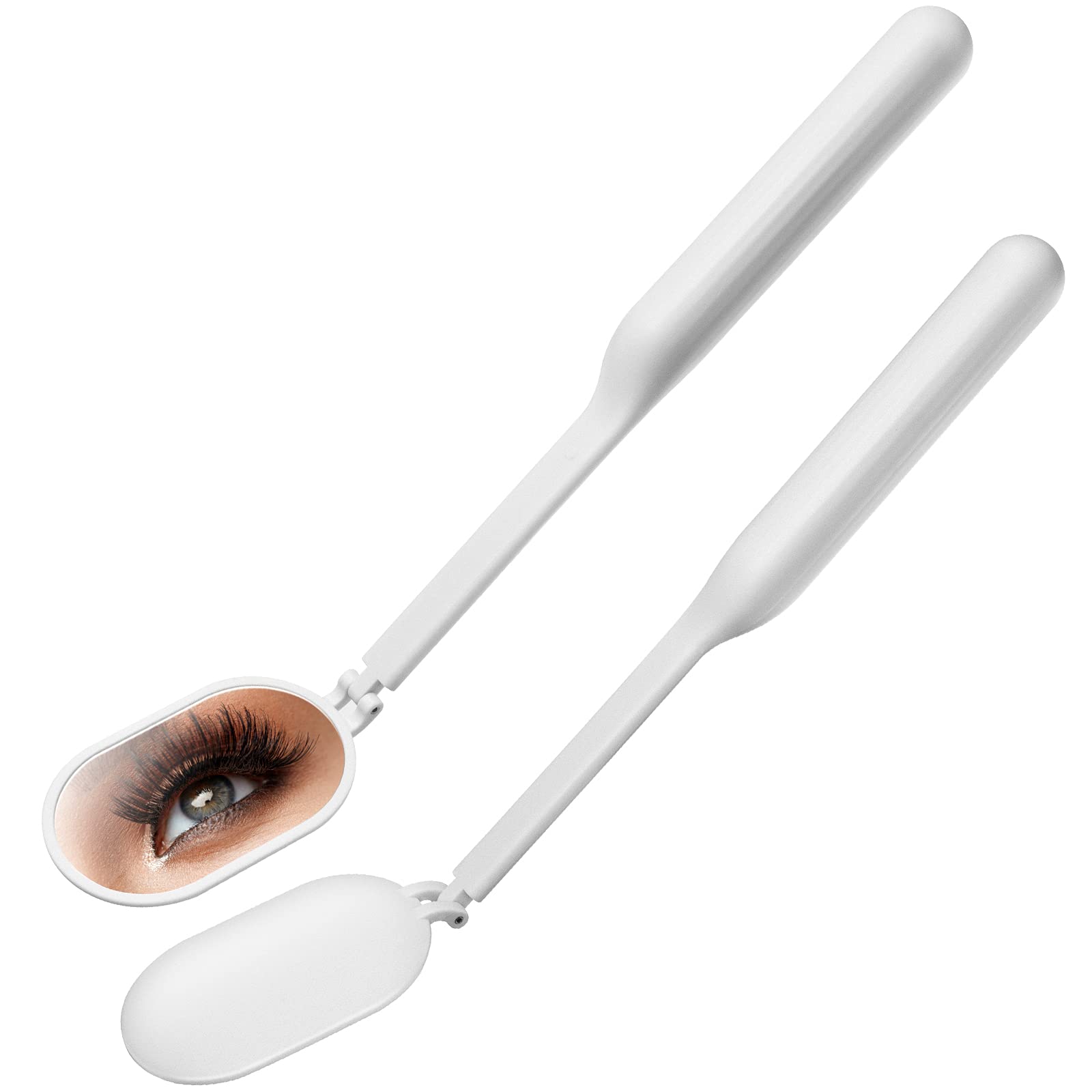 1 PCS Large Eyelash Extension Mirror with 270° Rotation - Lightweight Folding Makeup Mirror for Lash Technicians & Professionals - Adjustable Inspection Mirror for Perfect Lash Application (White) - Ideal for Salon, Home & Travel Use
