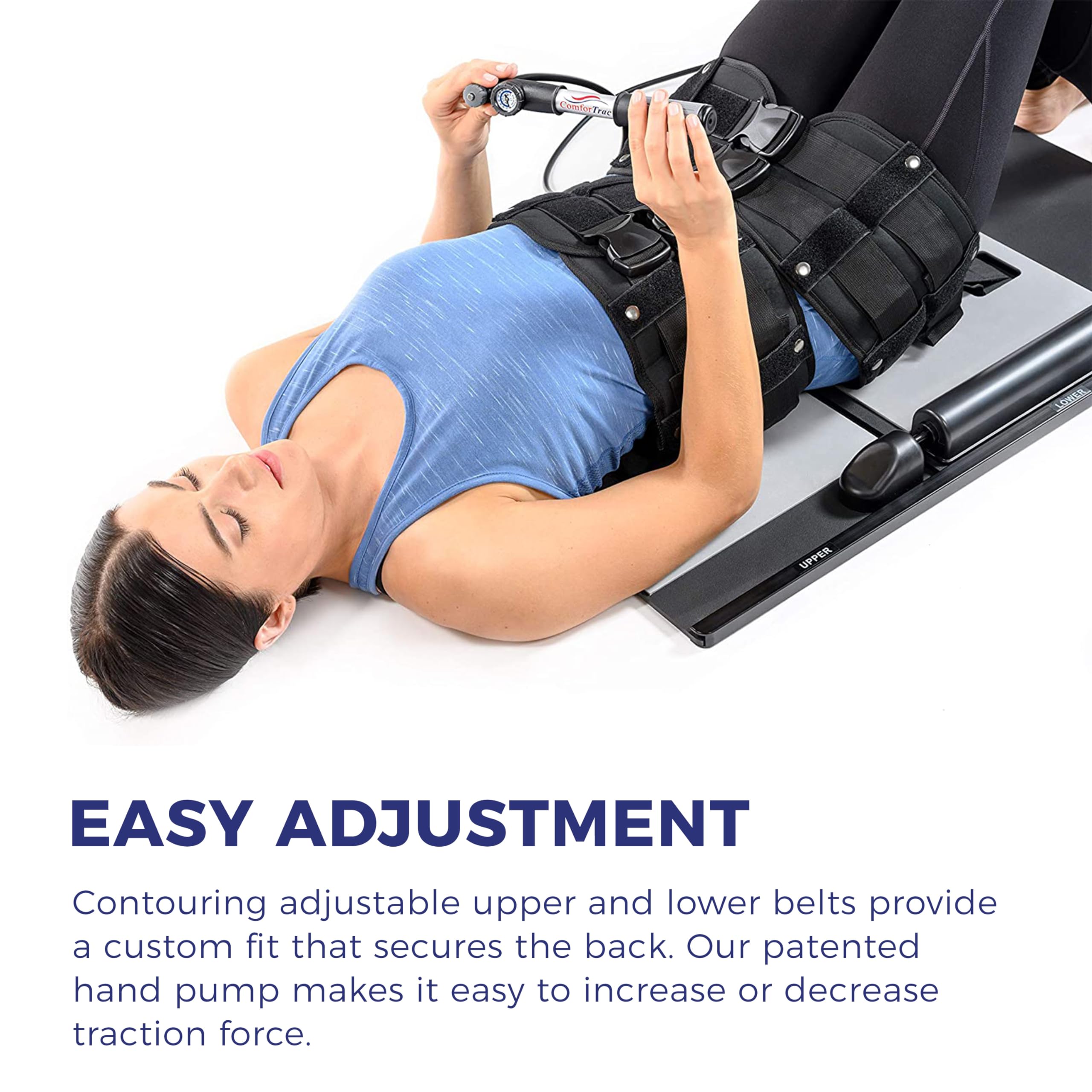 Lumbar Traction Kit for Back Pain Relief - Home Therapy for Herniated Discs, Spondylosis, Muscle Spasms & Degenerative Disc Disease - Portable Spinal Decompression Device for Sciatica & Osteoarthritis - Perfect for Home Use, Office & Travel Comfort