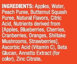 Organic Tree Top Peach Fruit Pouches, 3.2 oz (Pack of 10) | Healthy Kids Snacks, Lunch Box Treats & On-the-Go Fruit Puree for Toddlers