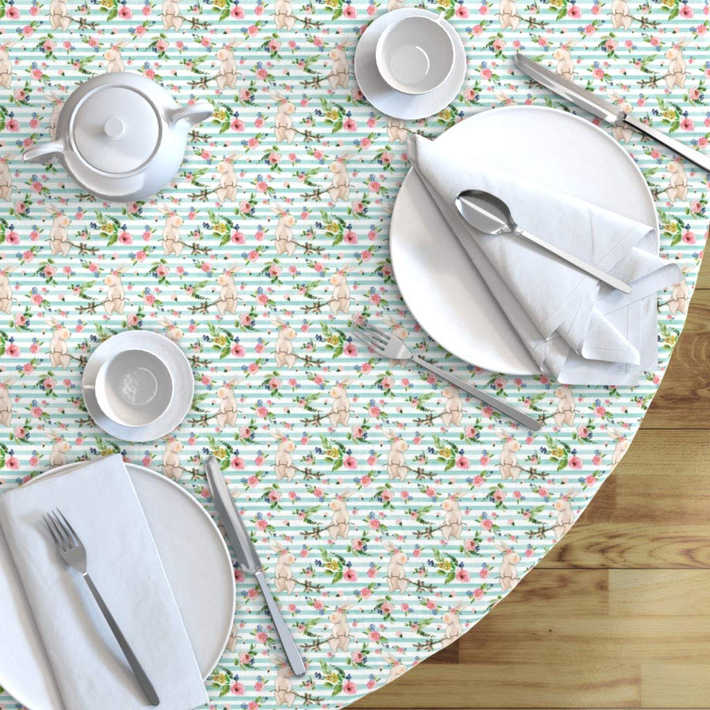 Custom Printed Cotton Sateen Tablecloth 90
