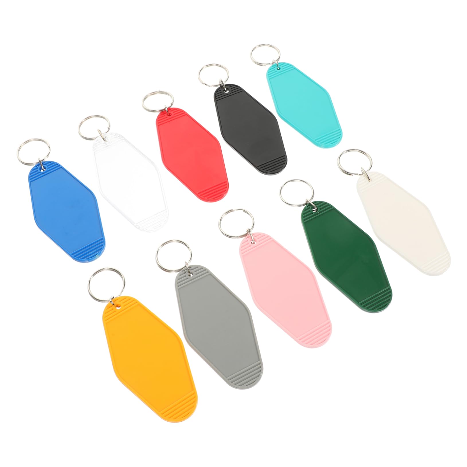 GLSTOY Plastic Luggage Tags & Keychains - Durable Backpack Tags for Identification, Travel & School - Easy to Carry Name Labels for Suitcases, Bags & Backpacks (Set of 6) | Perfect for Travel, Camping & Daily Organization