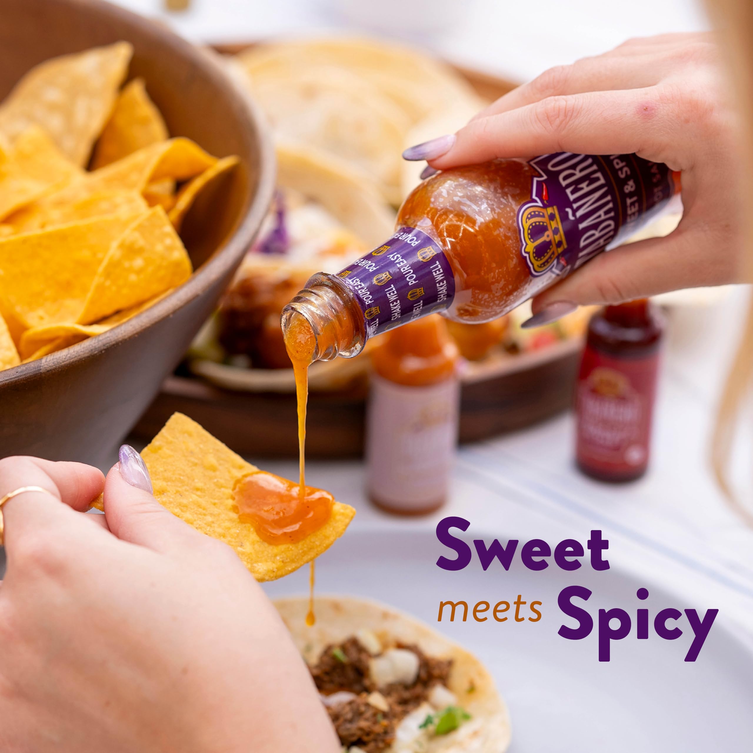 Tabañero Spicy Agave Hot Sauce - All Natural, Gluten Free, Low Sodium, Vegan & Kosher - Made in USA - 6 Pack (8 Oz Bottles) - Perfect for Tacos, Wings & Bloody Marys