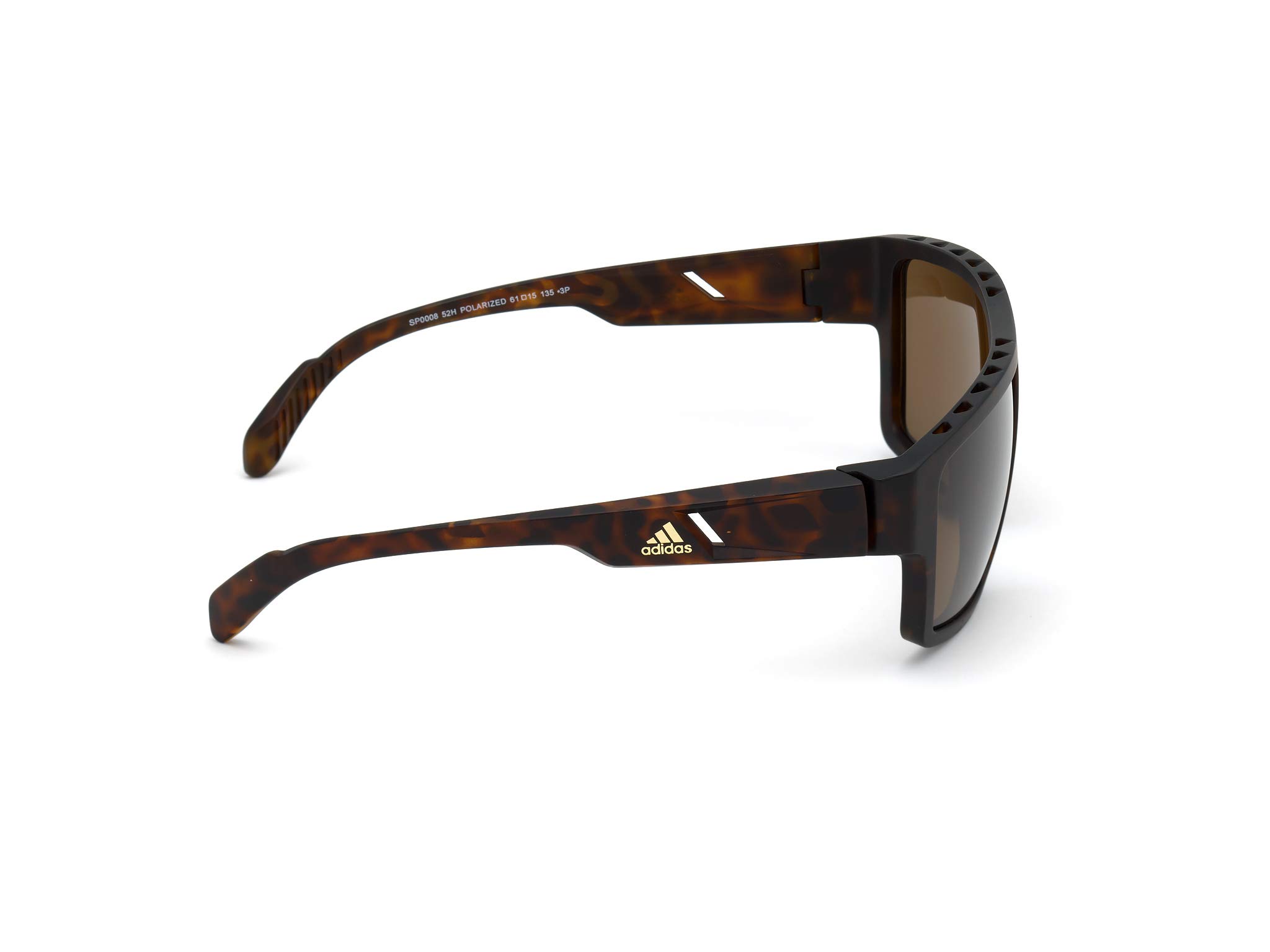 Adidas Men's Polarized Sunglasses - Dark Havana/Brown Lens, UV Protection, Lightweight & Durable for Running, Driving, Outdoor Sports & Travel