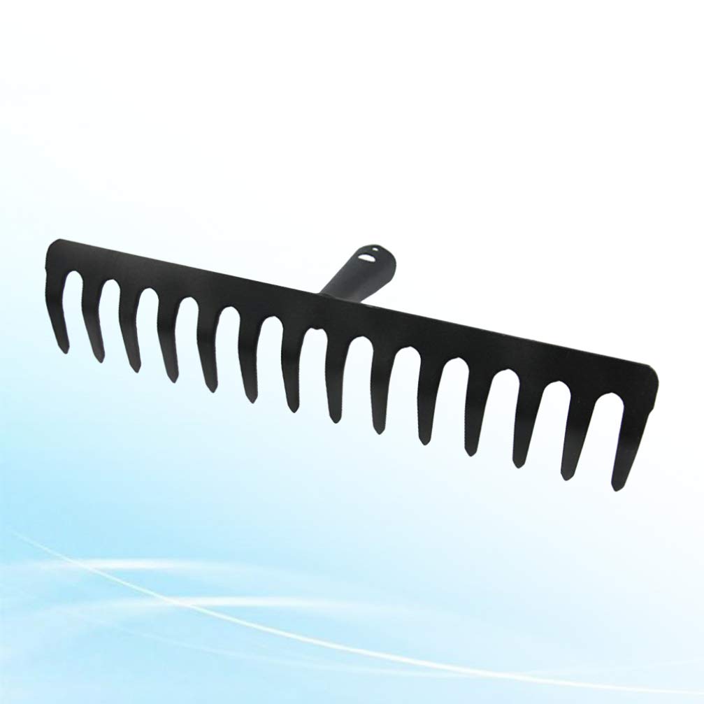 **Heavy Duty Garden Rake - 16-Inch Steel Bow Rake for Leaf Cleaning, Lawn Leveling & Landscaping - Durable Welded Head with Sturdy Teeth - Perfect for Yard Work, Gardening & Outdoor Maintenance**