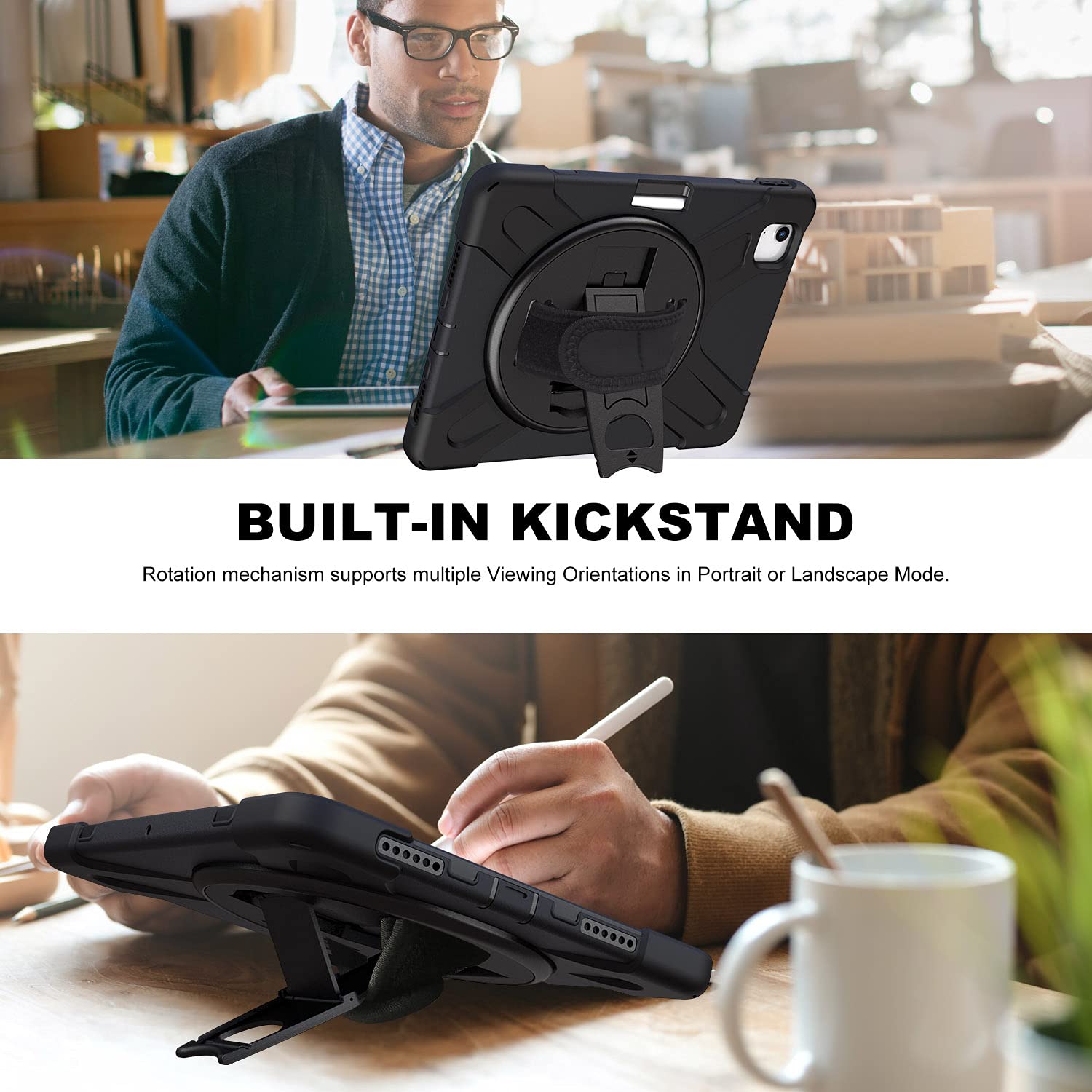 Premium Rugged Rotating Kickstand Case for iPad Air 4/5 10.9