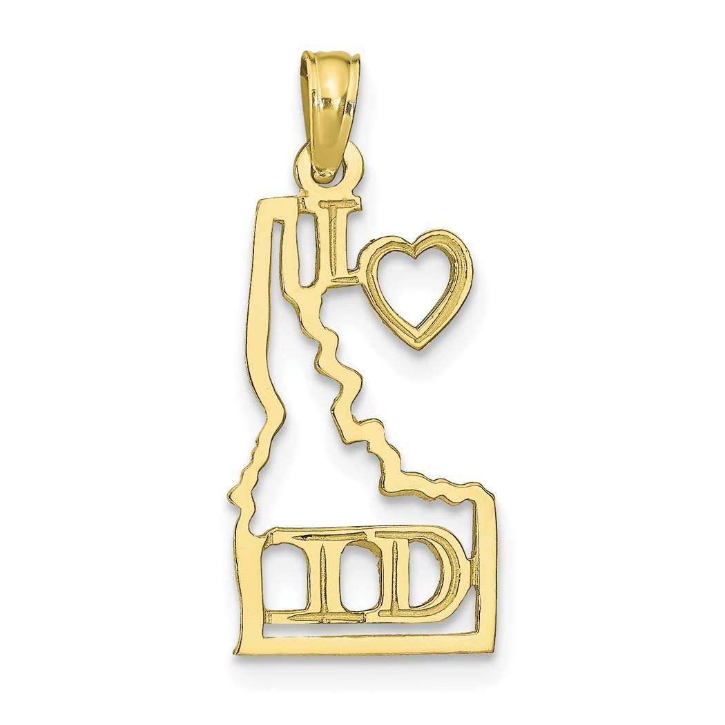 10k Solid Gold Idaho State Pendant Necklace for Women - Elegant Jewelry Gift for Birthday, Anniversary & Graduation - Perfect for Everyday Wear & Special Occasions