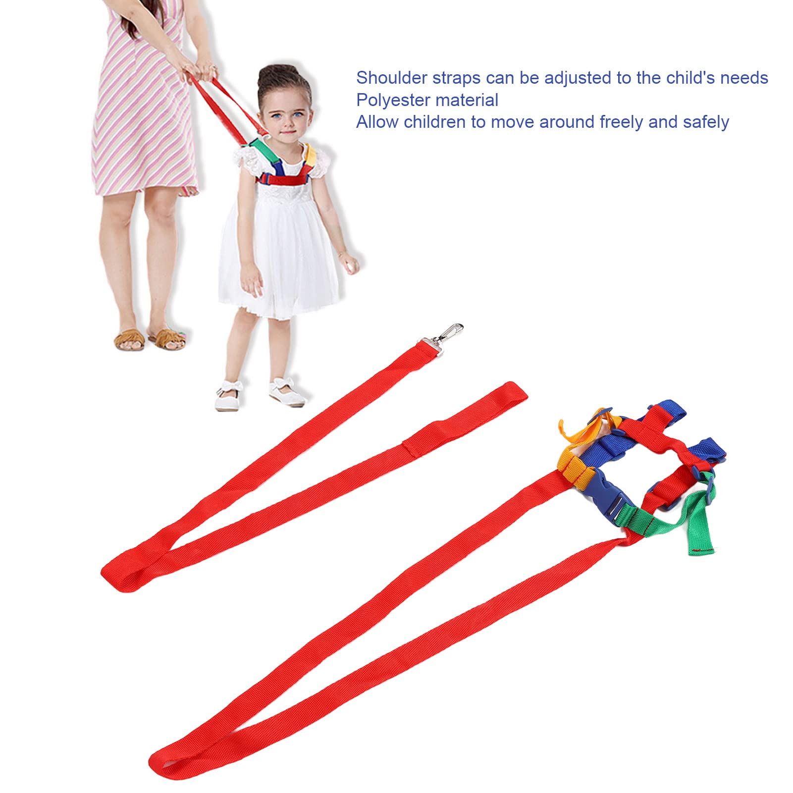 **Breathable Adjustable Toddler Harness with Shoulder Straps - Anti-Lost Safety Leash for Babies & Kids - Perfect for Outdoor Walks, Shopping & Travel**