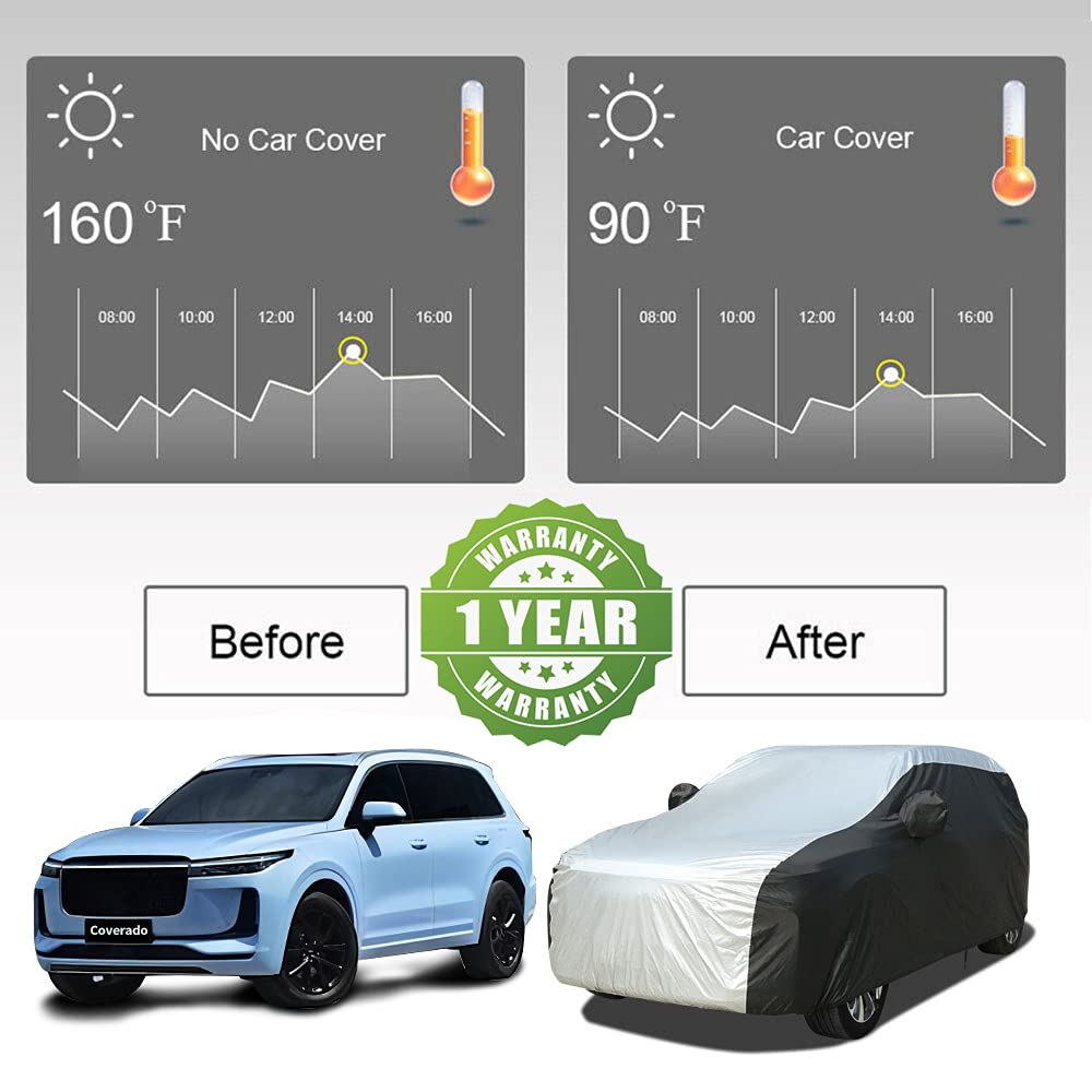 Waterproof All-Weather SUV Car Cover - UV, Snow & Wind Protection - Breathable Outdoor Auto Cover for 170