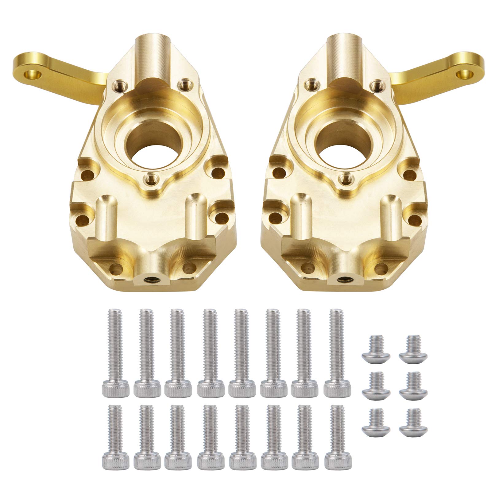 RCLions Brass Steering Cup Counterweight Upgrade Parts for TRX4 T4 1/10 RC Crawler Car - Heavy Duty Performance Accessories for Off-Road Crawling and Rock Climbing