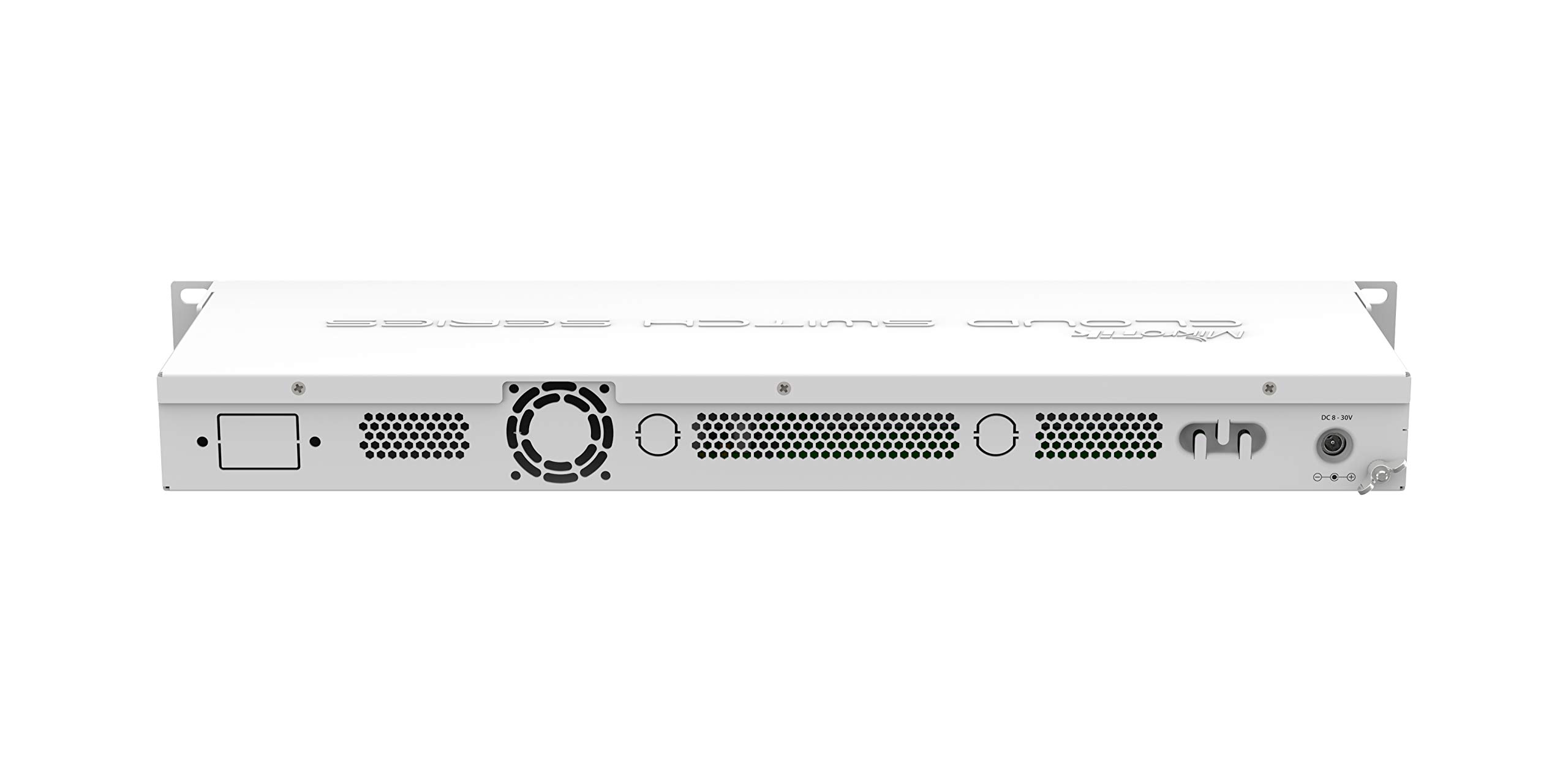 Mikrotik CSS326-24G-2S+RM 24-Port Gigabit Ethernet Switch with 2 SFP+ Ports | 1U Rackmount | PoE Support | 10/100/1000 Mbps | White - Ideal for Small Business Networks, Data Centers & Home Office Setups