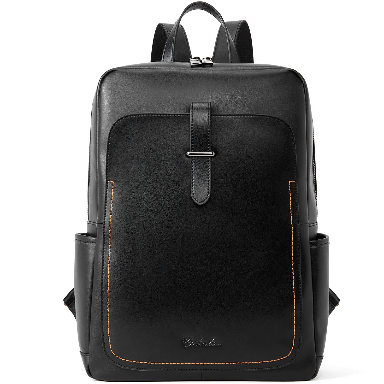 Stylish BOSTANTEN Leather Backpack Purse for Women - Waterproof College Daypack, Casual Travel Bag for Work & School (Black) | Perfect for Commuting, Campus Life & Weekend Getaways