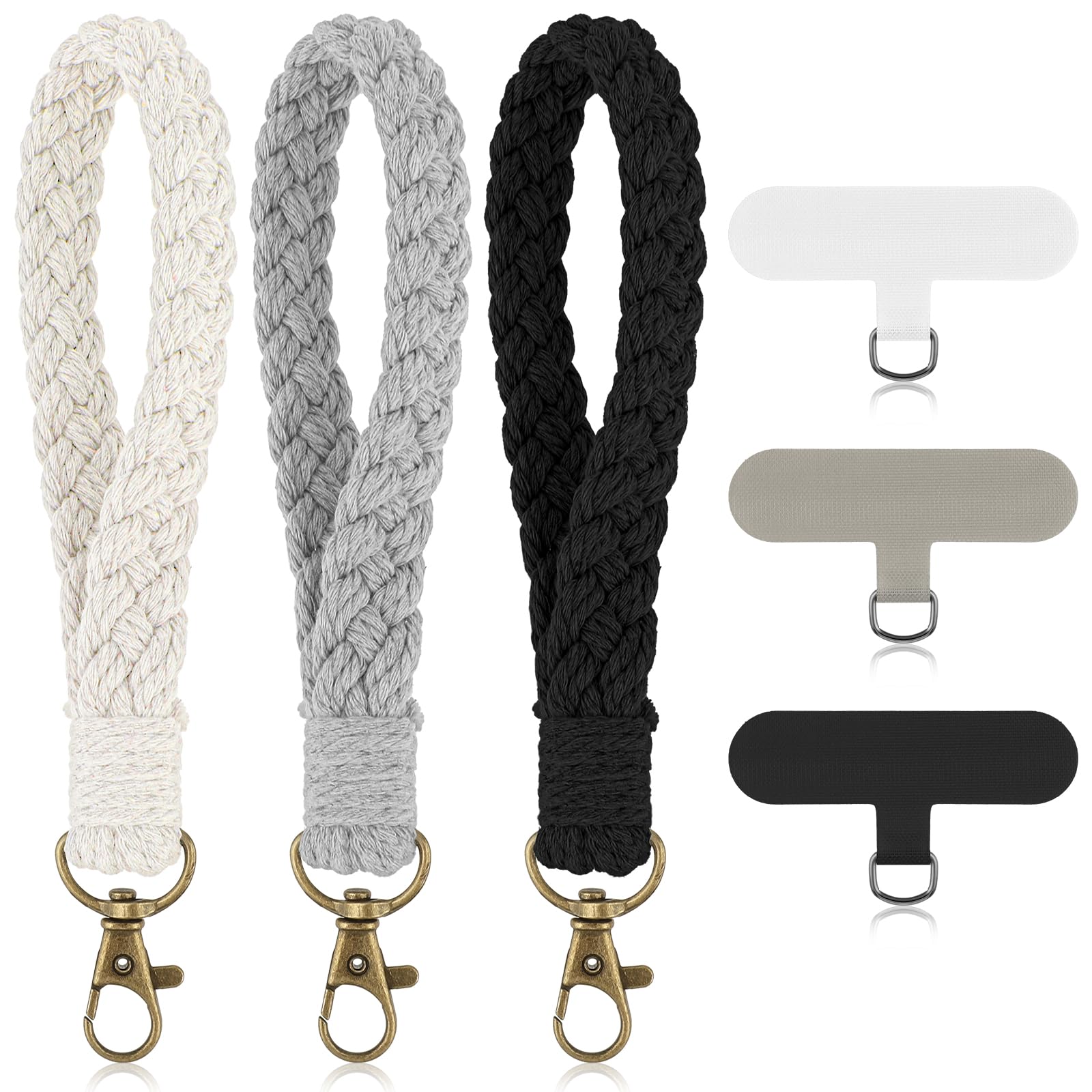 3 Pack Phone Wrist Strap - Anti-Loss Cell Phone Lanyard with Tether Tab Keychain for iPhone & Android - Perfect for Gym, Travel & Outdoor Activities (Women & Men)