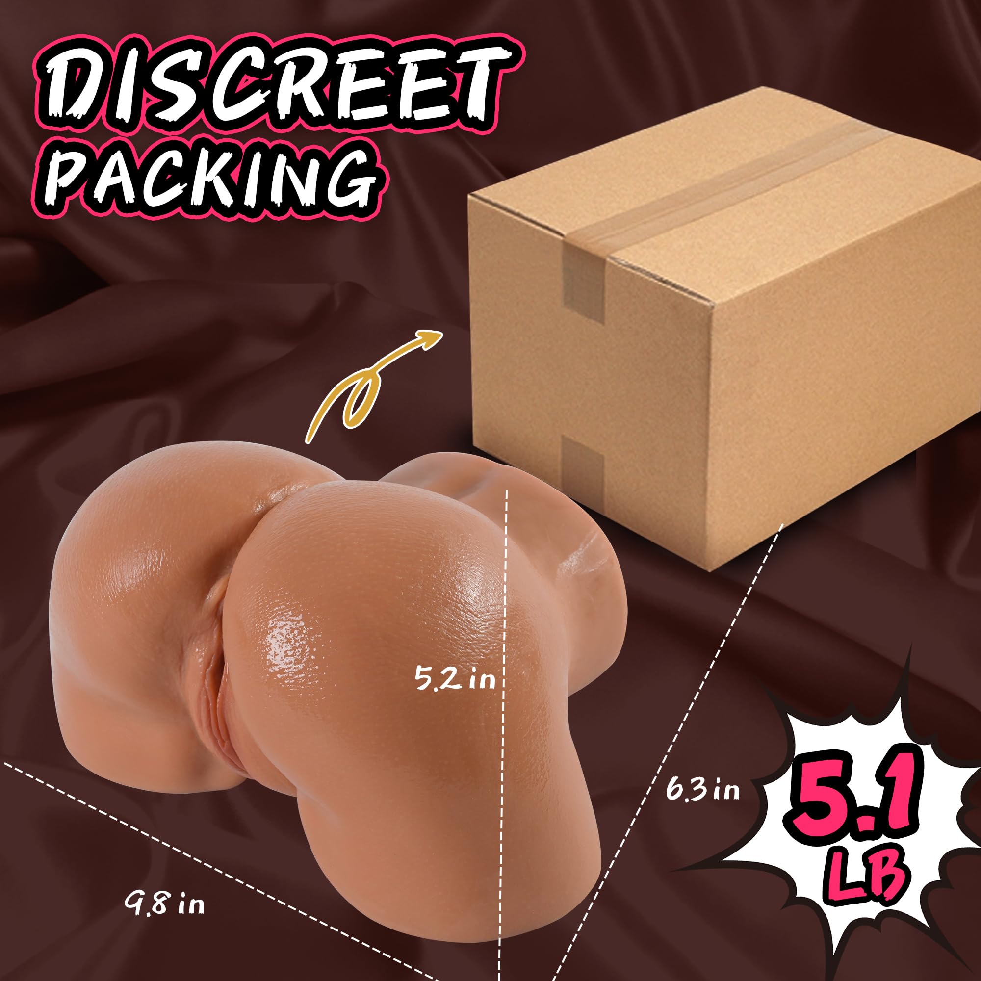 Realistic Male Masturbator with Big Ass & Dual Hole Design - Lifelike Pocket Pussy & Anal Stroker for Men | Perfect for Solo Play, Discreet Storage & Enhanced Pleasure Experience