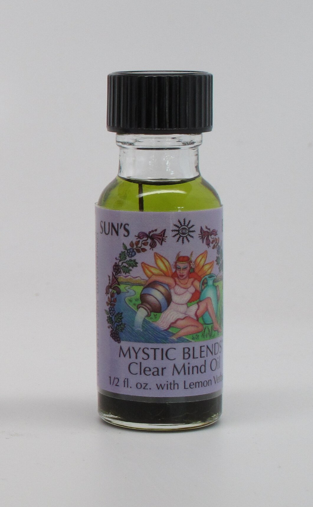 Clear Mind Essential Oil - Sun's Eye Mystic Blends Aromatherapy Oil - 1/2 oz Bottle for Meditation, Stress Relief & Relaxation at Home or Office