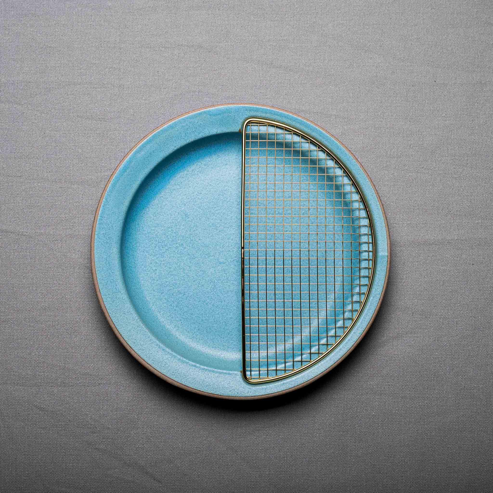 KIKIME Anime Series Half Gold Net 22.5cm (8.86in) Tonkatsu Plate - Perfect for Japanese Food Presentation, Sushi Plates & Kawaii Home Decor