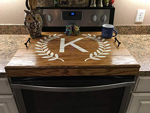 Monogram Stovetop Cover for Raised Gas Stoves - Farmhouse Style Noodle Board & Kitchen Counter Protector | Perfect for Cooking, Baking & Kitchen Decor