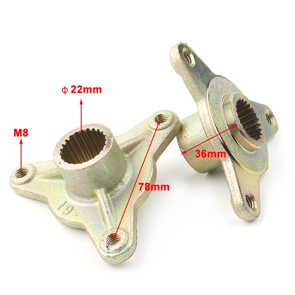 FSFY 1 Pair Universal 23 Teeth Rear Wheel Axle Hub Spline for 110cc 125cc ATV, Quad, Dirt Bike, Go Kart - Replacement Parts for Off-Road Vehicles & Powersports Accessories